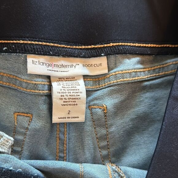 Liz Lange Maternity Boot Cut Medium Washed Jeans size 2 - Picture 2 of 8